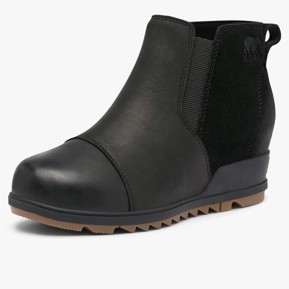 Sorel Women's Evie Pull-On Bootie Waterproof Suede Leather — Wedge Ankle Booties